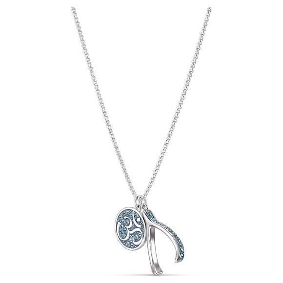 Swarovski Unisex Om Sand Pendant Blue Necklace - Picture 1 of 12